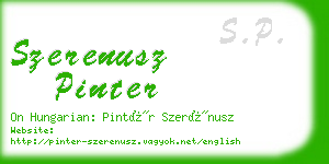szerenusz pinter business card